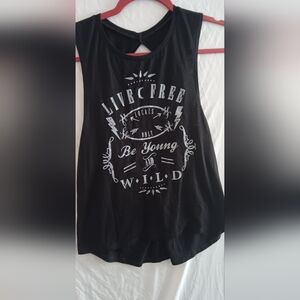 Be Young Wild Black Tank Top